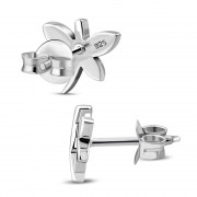 Butterfly Stud Abalone Shell Sterling Silver Earrings - e349